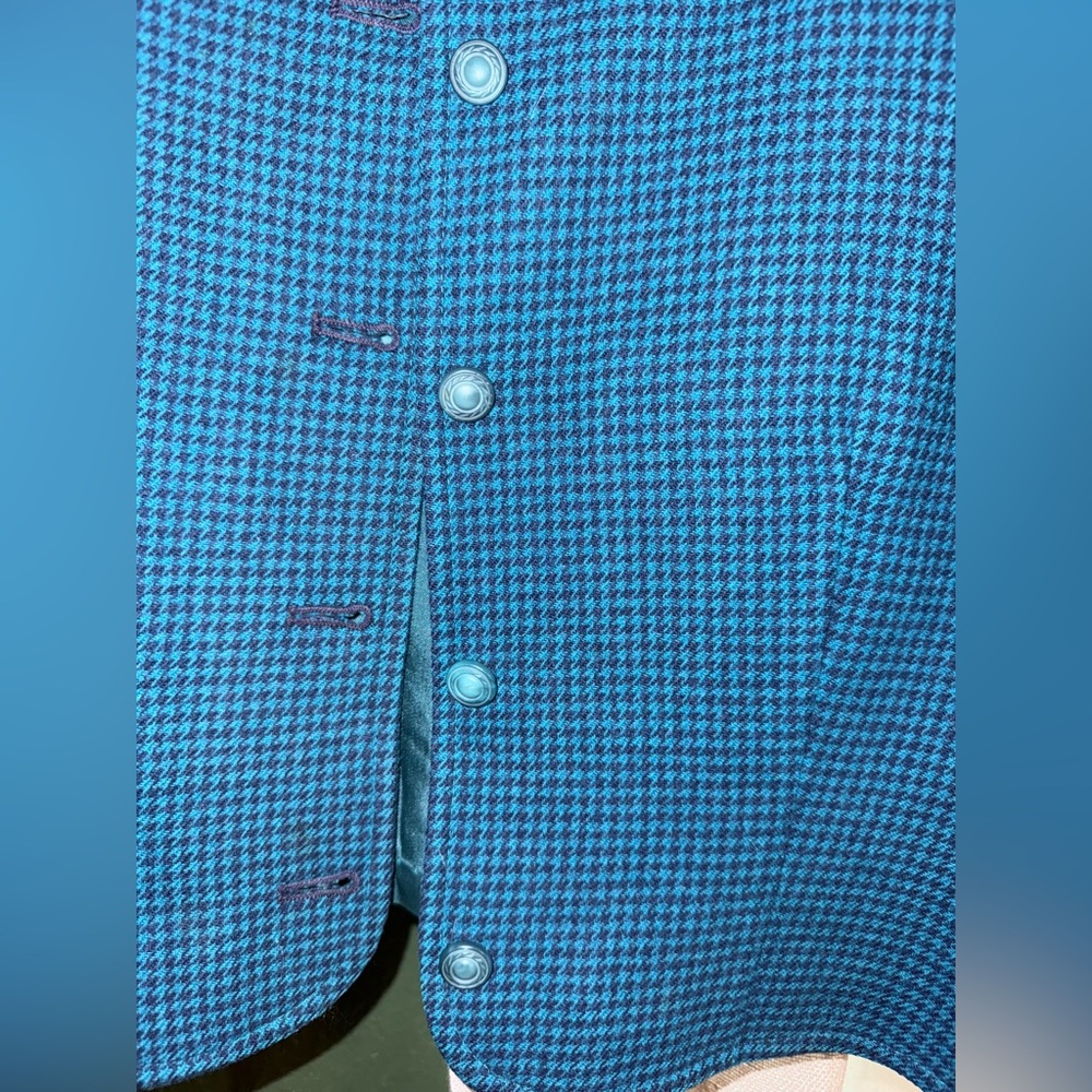 Pendleton Blue Blazer Textured Suit Jacket - image 6